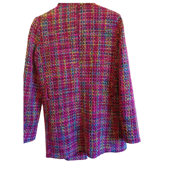 CLEARANCE SALE!!  Forever 21 Vibrant and Exotic Multicolor Double Breasted Coat - Picture 4 of 8